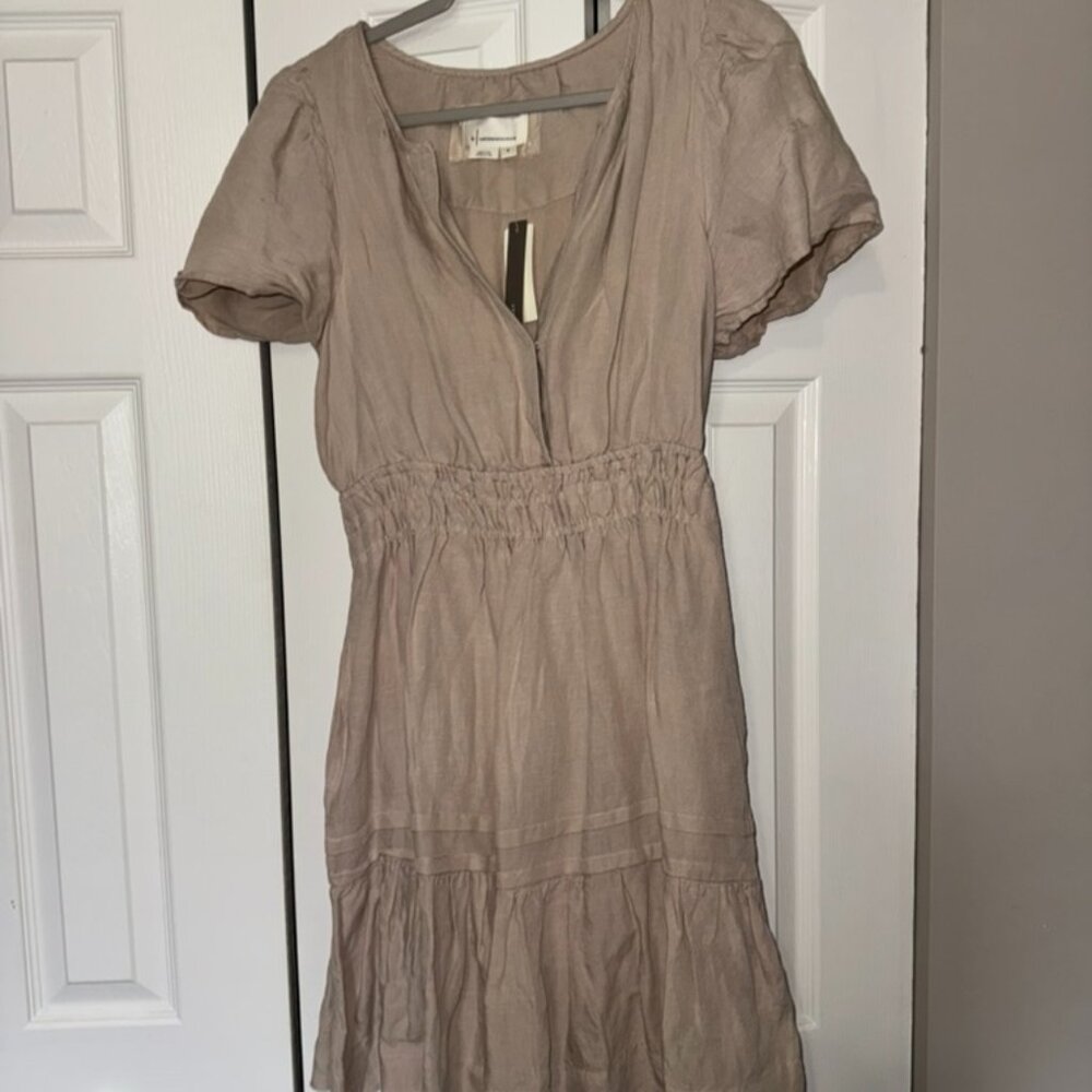 Anthropologie Tan Linen Somerset Mini
